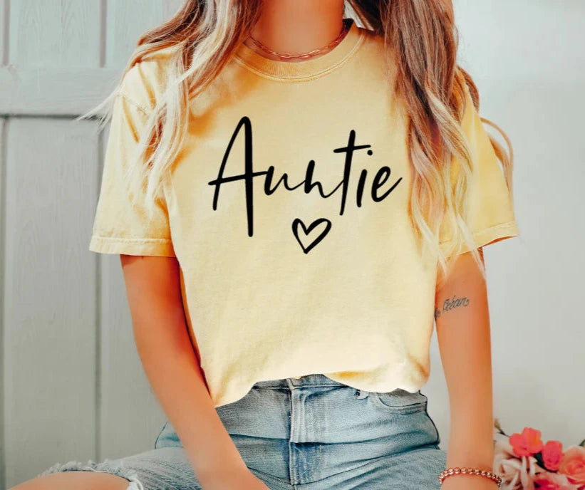 Auntie Screen print transfer