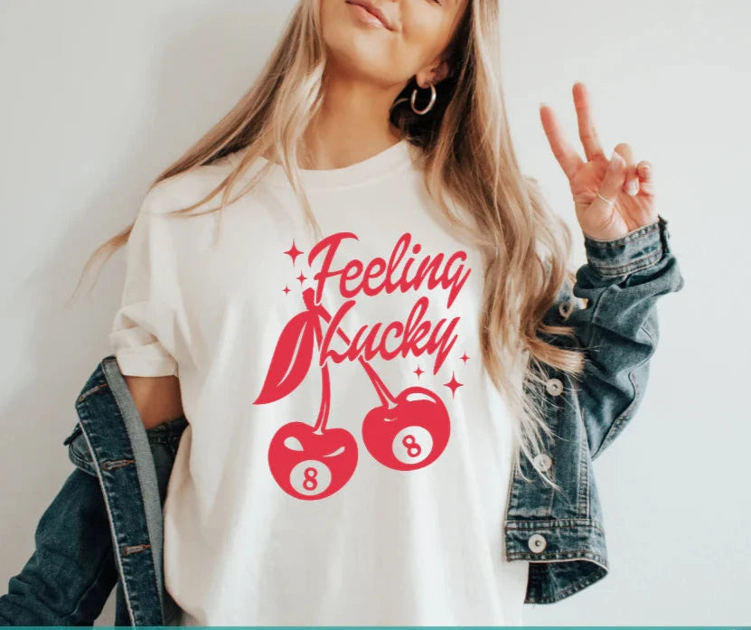 Lucky Cherry Screen print transfer